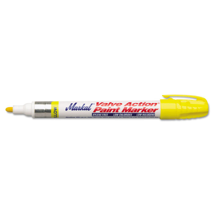 Valve Action Paint Marker 96821, Medium Bullet Tip, Yellow
