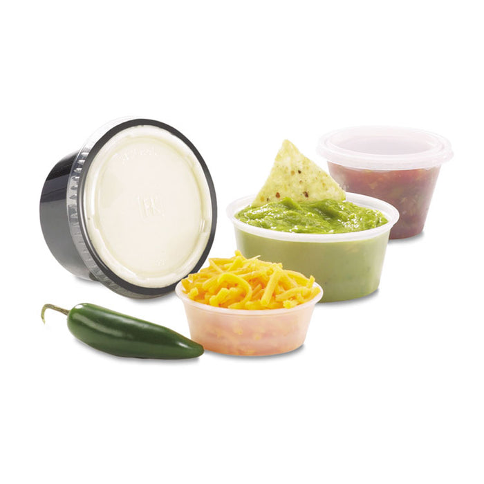 Portion Cups, 2 oz, Clear, 250 Sleeves, 10 Sleeves/Carton