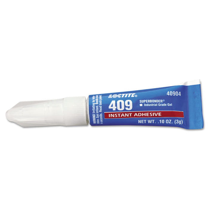 409 Super Bonder Instant Adhesive, General Purpose Gel, 0.10 oz, Dries Clear