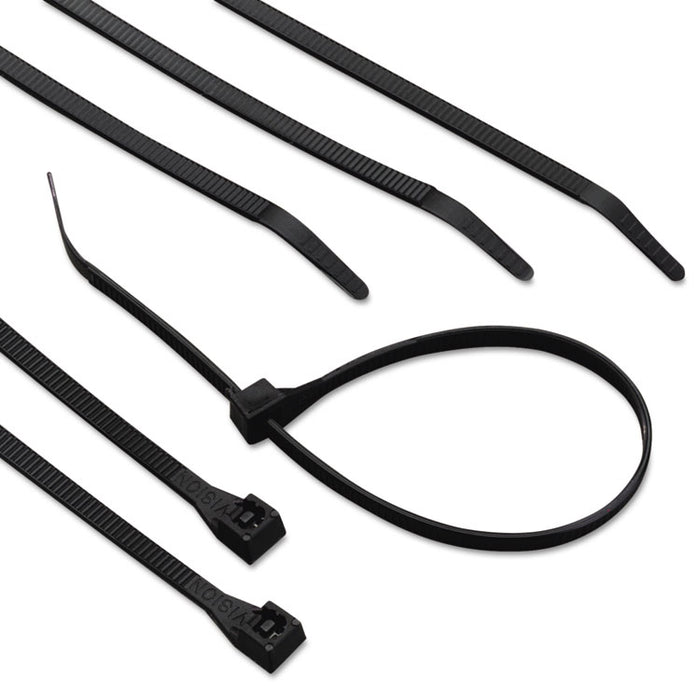 UVB Heavy-Duty Cable Ties, 15", 120 lb, UV Black, 50/Pack