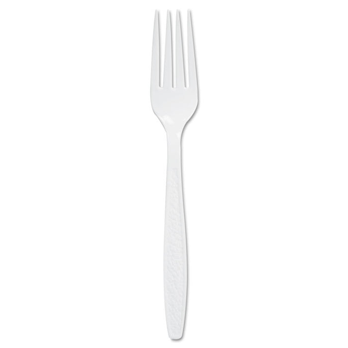 Guildware Extra Heavy Weight Plastic Forks, White, 100/Box