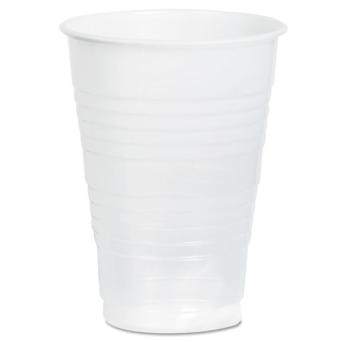 High-Impact Polystyrene Cold Cups, 12 oz, Translucent, 1,000/Carton