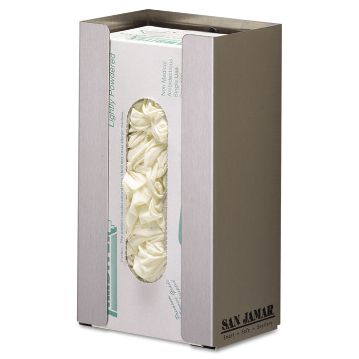 Stainless Steel Disposable Glove Dispenser, Single-Box, 5 1/2w x 3 3/4d x 10h