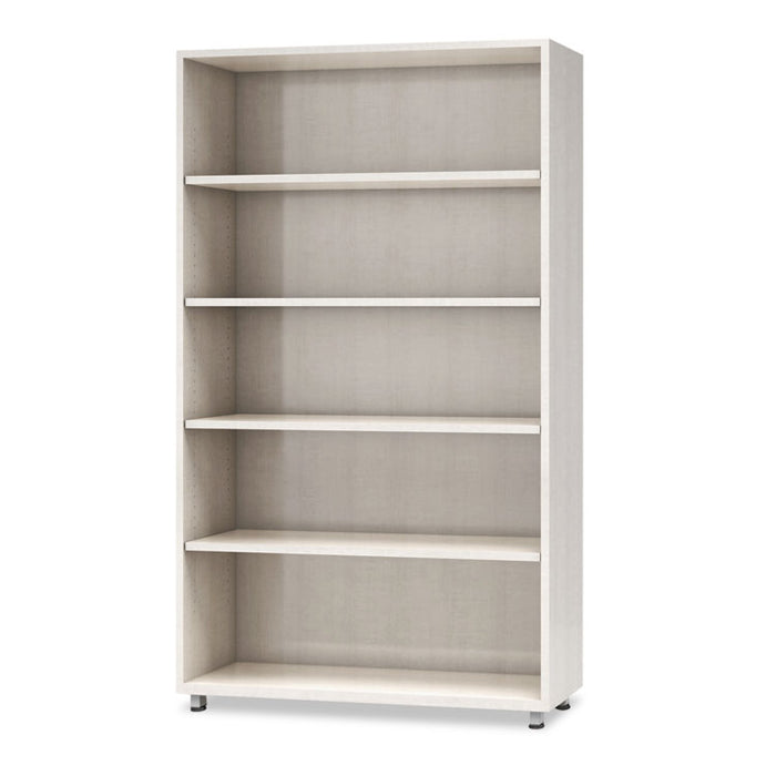 e5 Series Five-Shelf Bookcase, 36w x 15d x 62h, White