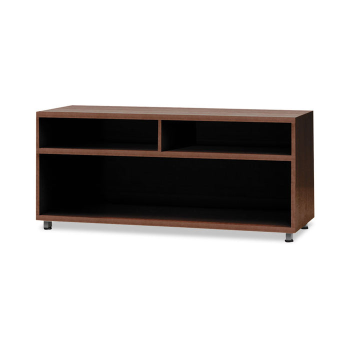 e5 Series Open Storage Cabinet, 42w x 18d x 23h, Walnut