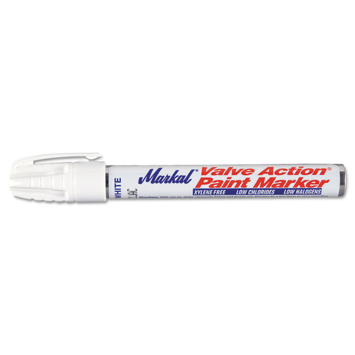 Valve Action Paint Marker 96820, Medium Bullet Tip, White