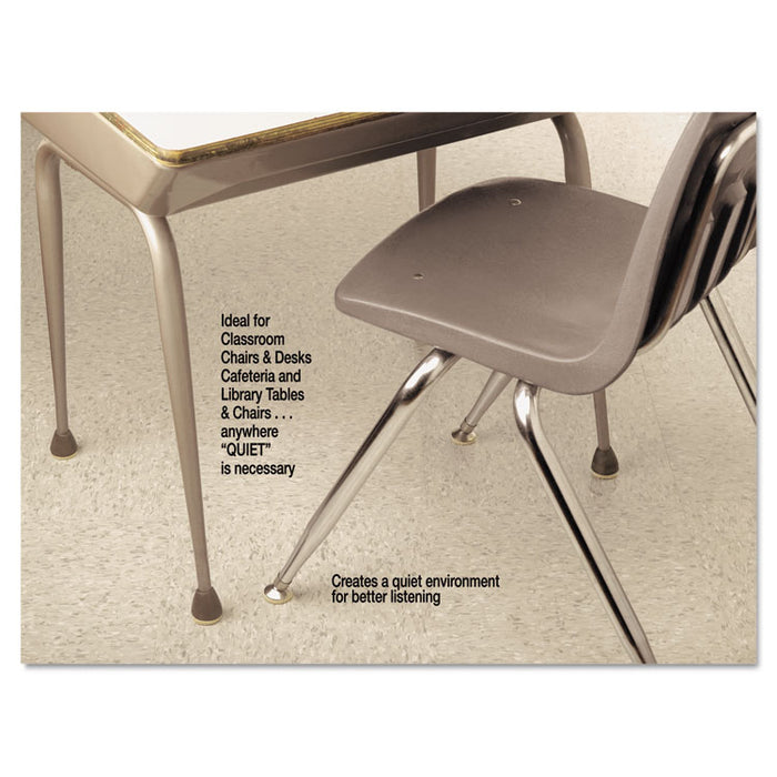 Quiet Feet Deluxe Noise Reducers, 1.25" dia, Circular, Beige, 100/Pack