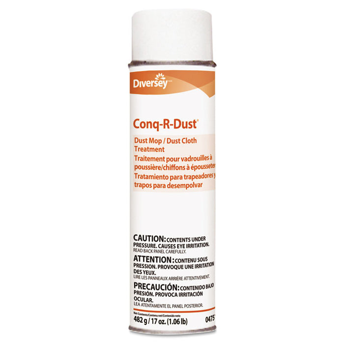Conq-r-Dust Dust Mop/Dust Cloth Treatment, Amine Scent, 17 oz Aerosol Spray, 12/Carton