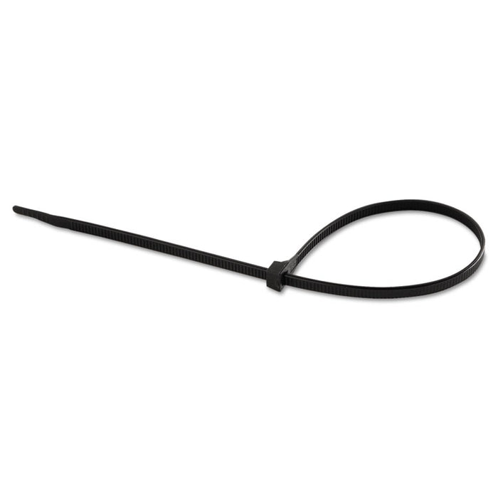UVB Cable Ties, 11", 75 lb, UV Black, 100/Pack