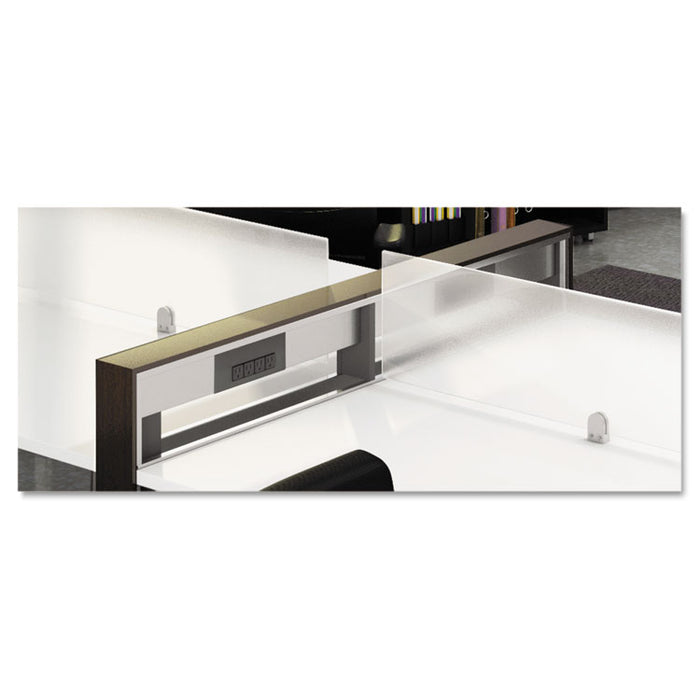 e5 2-Person Workstation with Beltway, 123.5w x 73d x 29.5h, Summer Suede/Cocoa