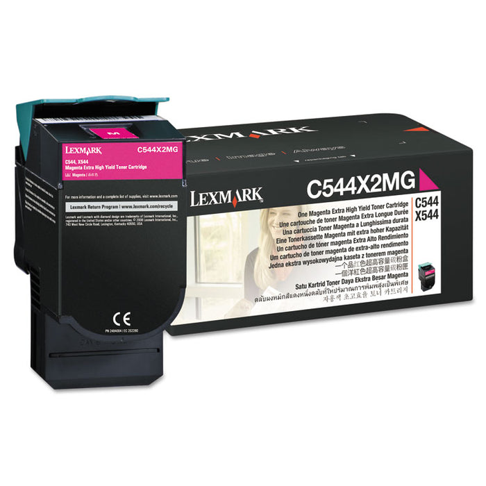C544X2MG Extra High-Yield Toner, 4,000 Page-Yield, Magenta