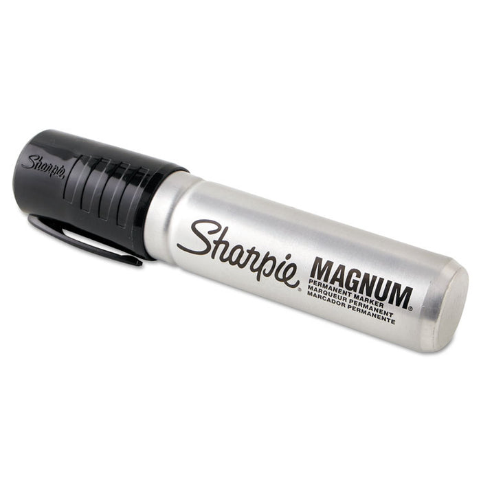 Magnum Permanent Marker, Broad Chisel Tip, Black, Dozen