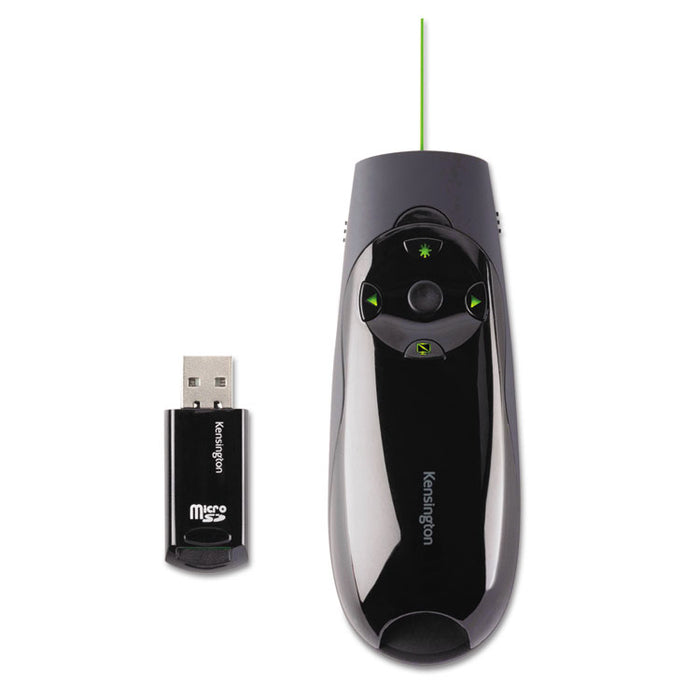 Presenter Expert Wireless Cursor Control with Green Laser, 150 ft. Range, Black
