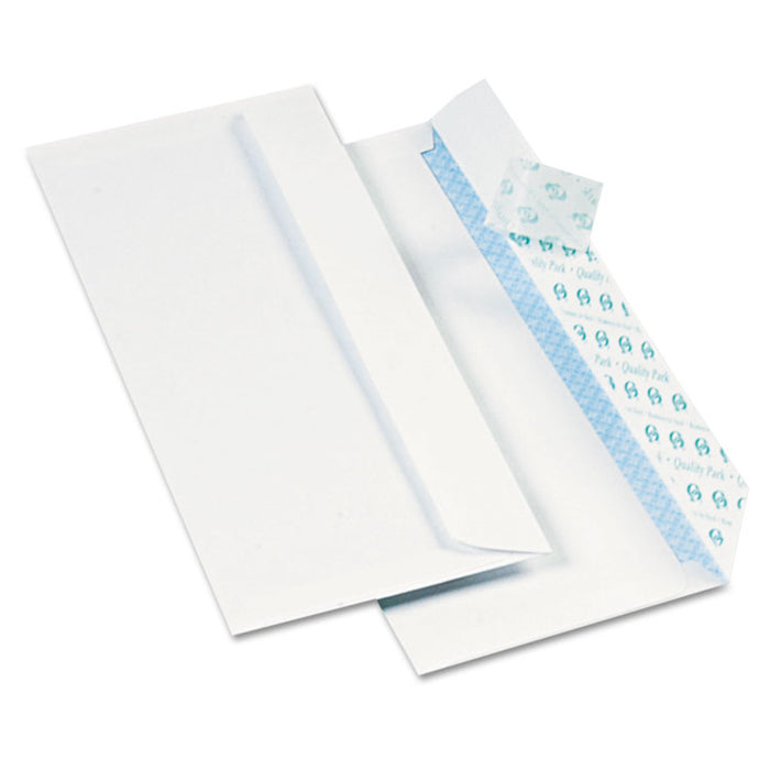 Redi-Strip Security Tinted Envelope, #10, Commercial Flap, Redi-Strip Heat-Resistant Closure, 4.13 x 9.5, White, 1,000/Box