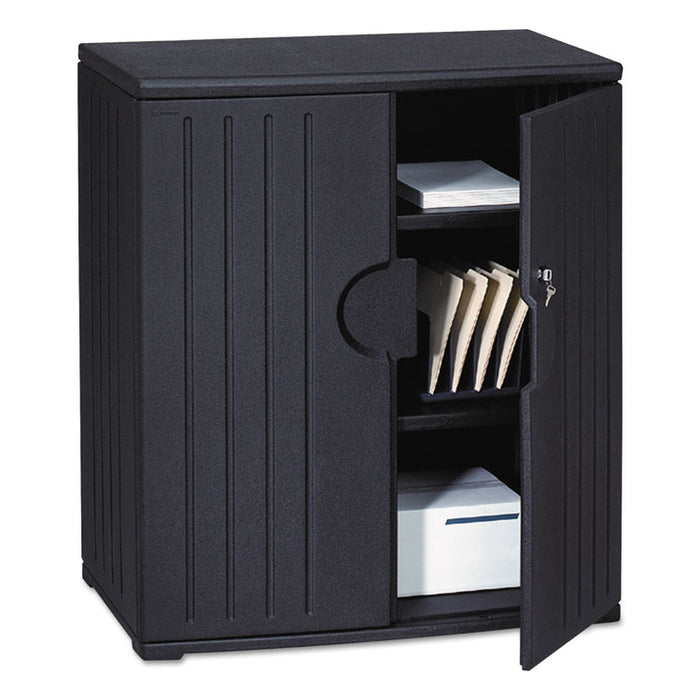 OfficeWorks Resin Storage Cabinet, 36w x 22d x 46h, Black