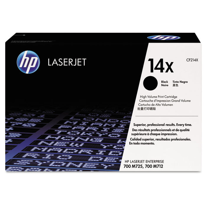 HP 14X, (CF214X) High-Yield Black Original LaserJet Toner Cartridge