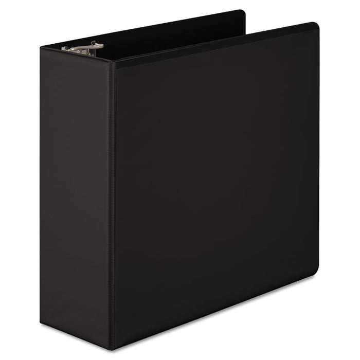 Heavy-Duty D-Ring View Binder with Extra-Durable Hinge, 3 Rings, 4" Capacity, 11 x 8.5, Black