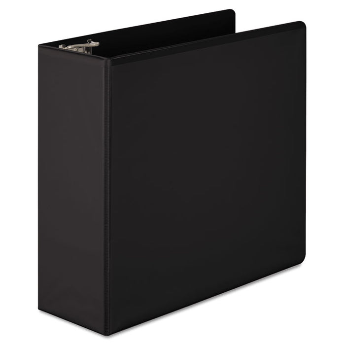 Heavy-Duty D-Ring View Binder with Extra-Durable Hinge, 3 Rings, 4" Capacity, 11 x 8.5, Black