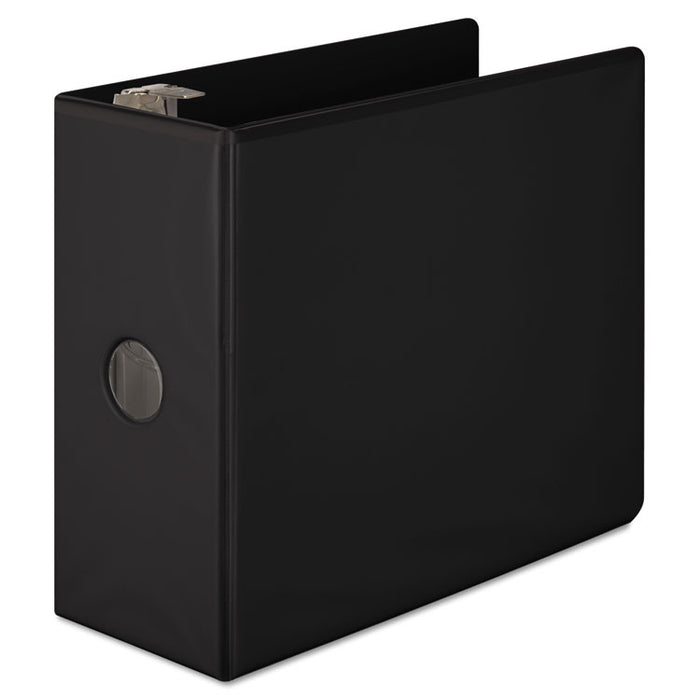 Heavy-Duty D-Ring View Binder with Extra-Durable Hinge, 3 Rings, 5" Capacity, 11 x 8.5, Black