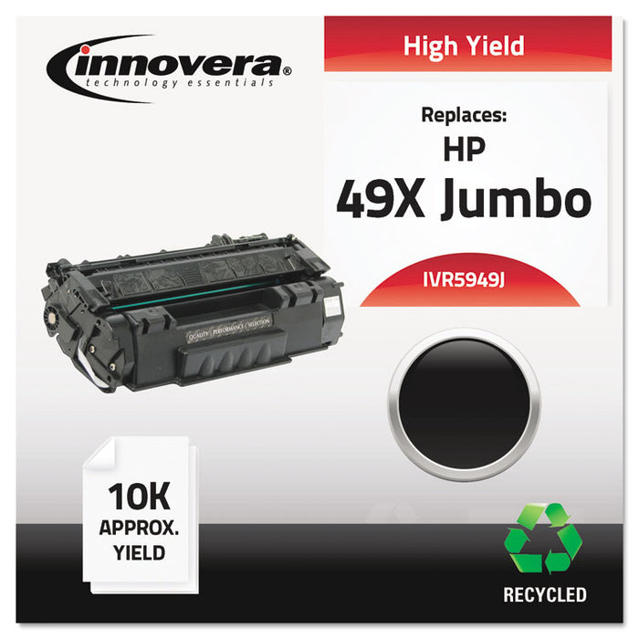 Remanufactured Black High-Yield Toner Cartridge, Replacement for HP 49XJ (Q5949X(J)), 10,000 Page-Yield