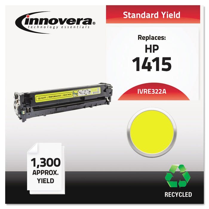 Remanufactured Yellow Toner, Replacement for 128A (CE322A), 1,300 Page-Yield