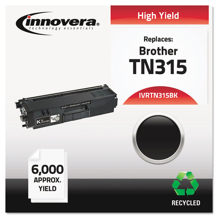Remanufactured Black High-Yield Toner, Replacement for TN315BK, 6,000 Page-Yield