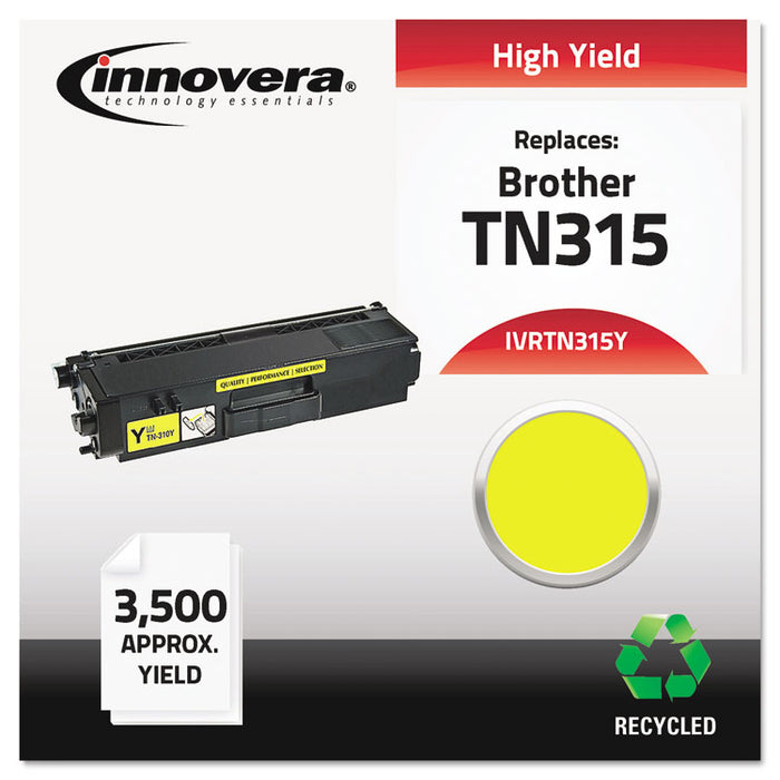 Remanufactured Yellow High-Yield Toner, Replacement for TN315Y, 3,500 Page-Yield