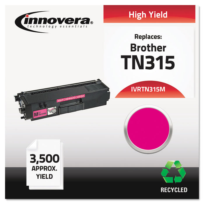 Remanufactured Magenta High-Yield Toner Cartridge, Replacement for Brother TN315M, 3,500 Page-Yield
