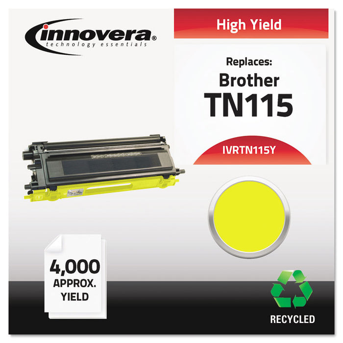 Remanufactured Yellow High-Yield Toner, Replacement for TN115Y, 4,000 Page-Yield