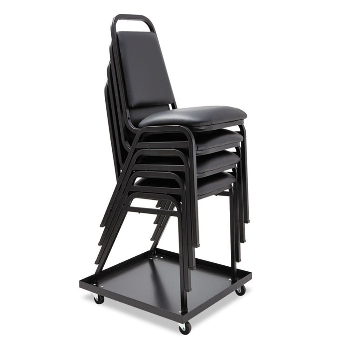 Stacking Chair Dolly, 22.44w x 22.44d x 3.93h, Black