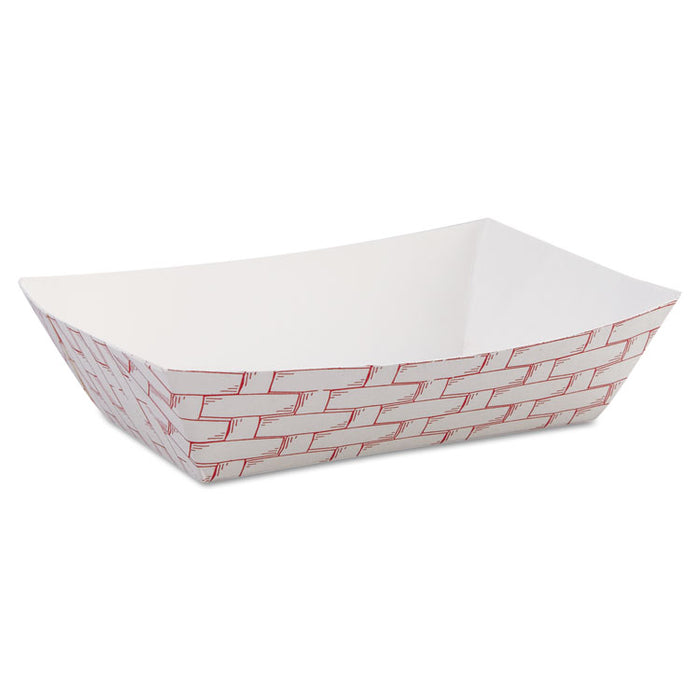 Paper Food Baskets, 6 oz Capacity, Red/White, 1000/Carton
