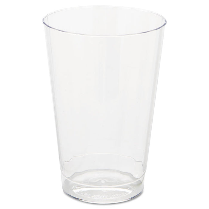 Classic Crystal Plastic Tumblers, 12 oz, Clear, Fluted, Tall