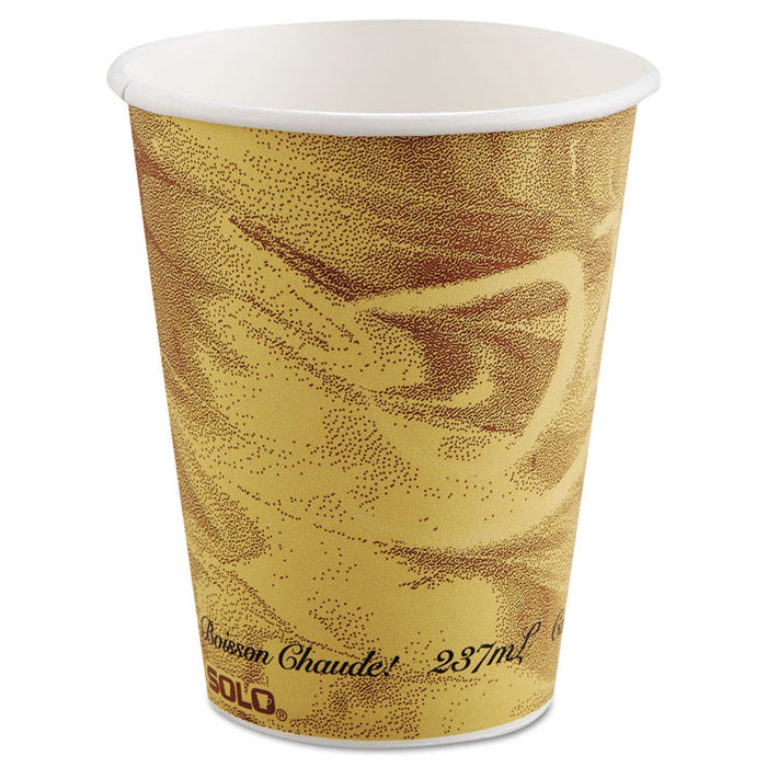Mistique Polycoated Hot Paper Cup, 8 oz, Printed, Brown