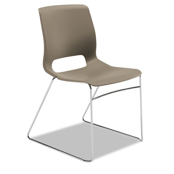 Motivate High-Density Stacking Chair, Supports Up to 300 lb, Shadow Seat, Shadow Back, Chrome Base, 4/Carton