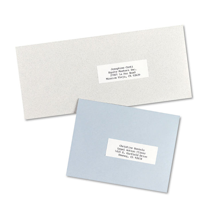 Copier Mailing Labels, Copiers, 1 x 2.81, White, 33/Sheet, 250 Sheets/Box