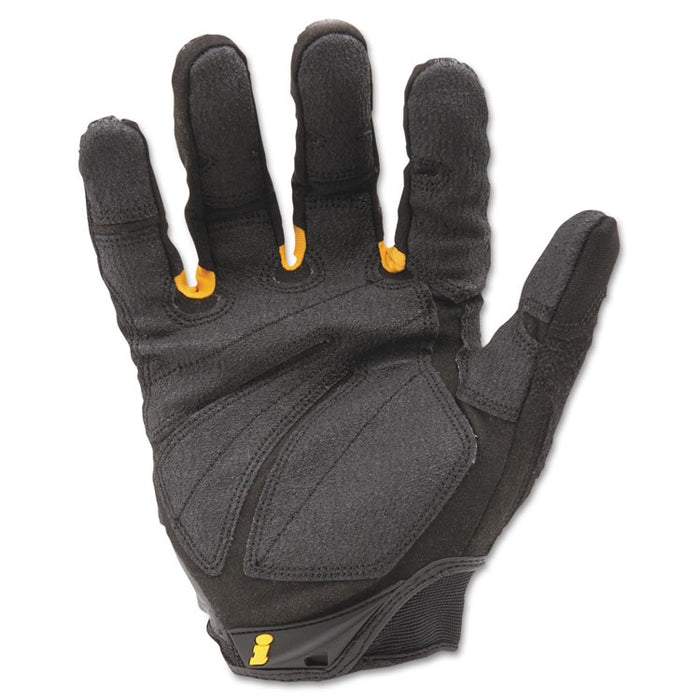 SuperDuty Gloves, Medium, Black/Yellow, 1 Pair