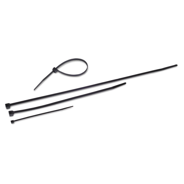 Nylon Cable Ties, 4 x 0.06, 18 lb, Black, 1,000/Pack