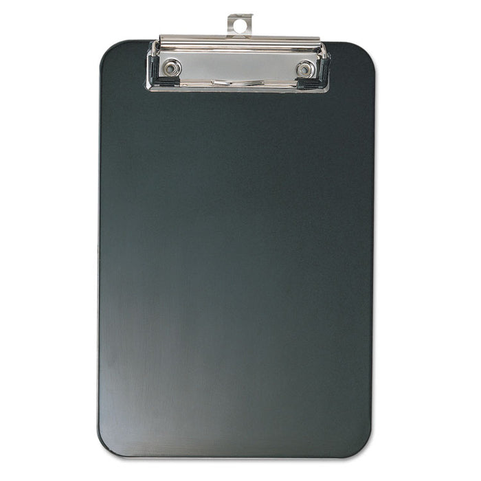Plastic Memo Clipboard, 1/2" Capacity, 6 x 9, Black