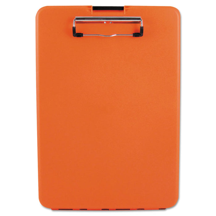 SlimMate Storage Clipboard, 0.5" Clip Capacity, Holds 8.5 x 11 Sheets, Hi-Vis Orange