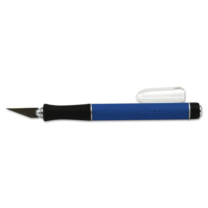 X3000 Rubber-Barrel Hobby Knife, Three #11 Blades, Royal Blue