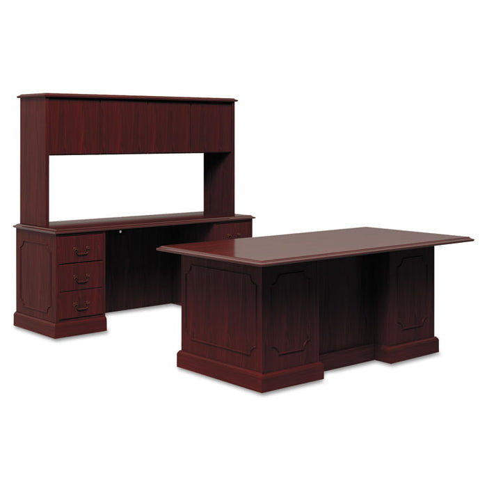 94000 Series Double Pedestal Desk, 72w x 36d x 29.5h, Mahogany