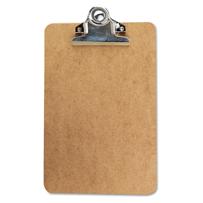 Hardboard Clipboard, 0.75" Clip Capacity, Holds 5 x 8 Sheets, Brown