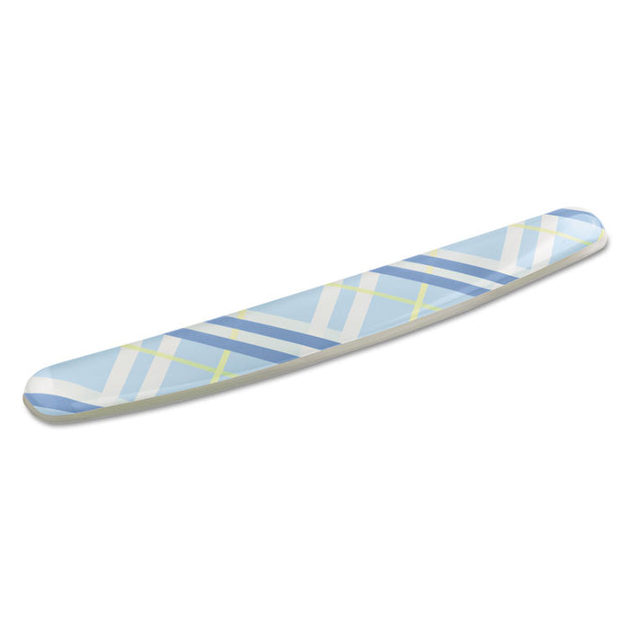 Fun Design Clear Gel Keyboard Wrist Rest, 2 3/4" x 18", Plaid Design