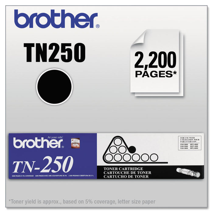 TN250 Toner, 2,200 Page-Yield, Black