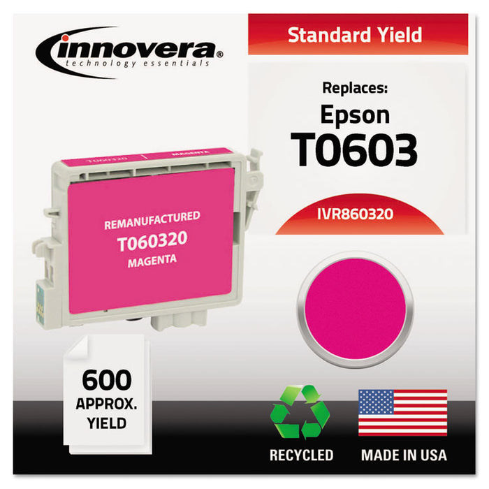 Remanufactured Magenta Ink, Replacement for 60 (T060320), 600 Page-Yield
