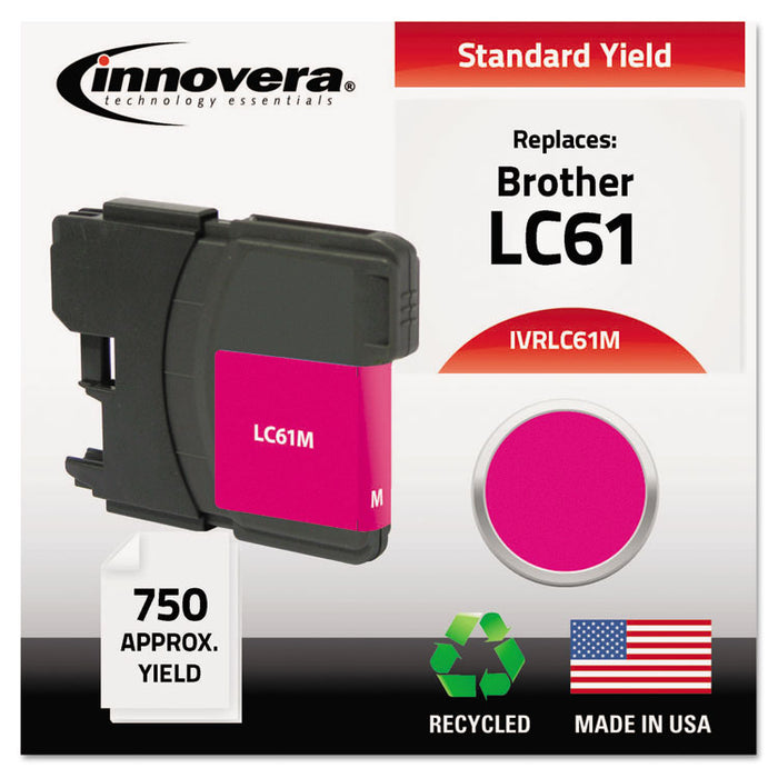 Remanufactured LC61M Ink, 750 Page-Yield, Magenta