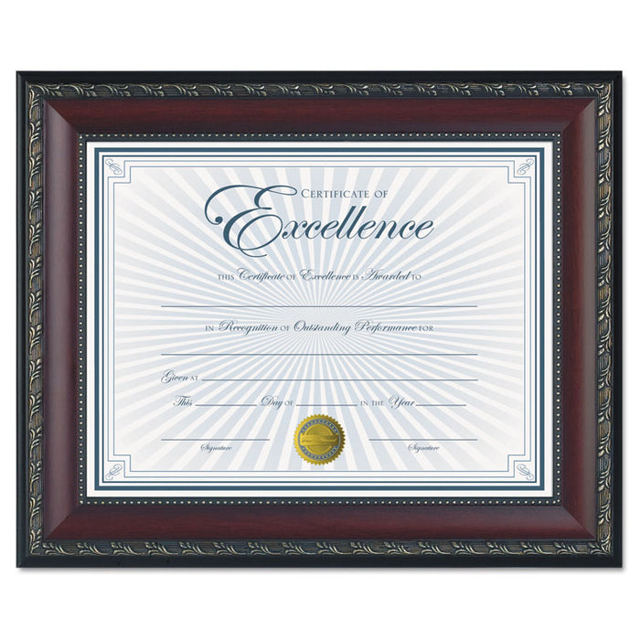 World Class Document Frame with Certificate, Walnut, 8.5 x 11