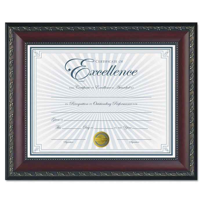 World Class Document Frame with Certificate, Walnut, 8.5 x 11