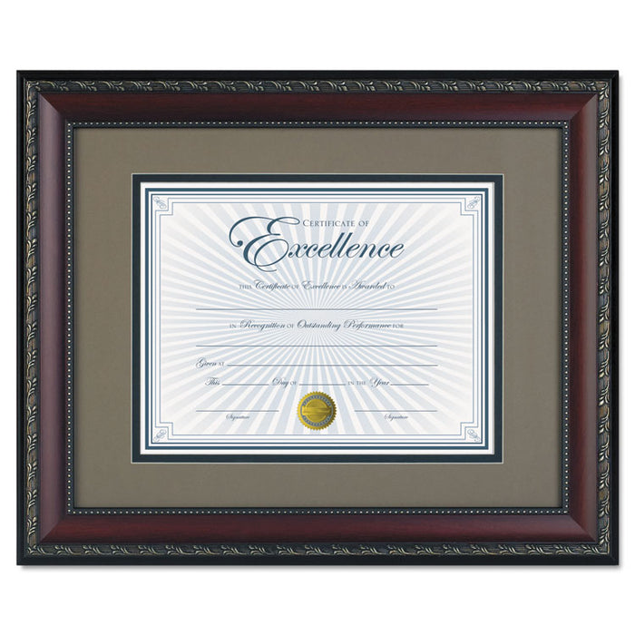 World Class Document Frame w/Cert, Walnut, 11 x 14, 8 1/2 x 11
