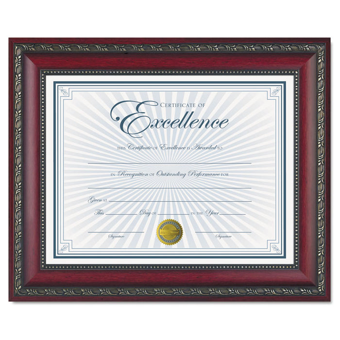 World Class Document Frame w/Certificate, Rosewood, 8 1/2 x 11